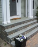 blue stone stairs